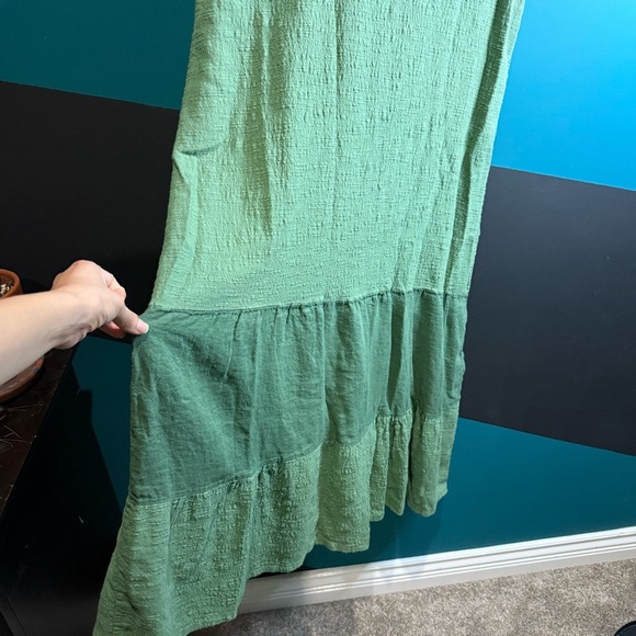 Green V-Neck Sleeveless Maxi Dress - Picture 6 of 10